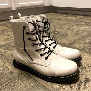 White Combat Boots Women’s size 8.5-9